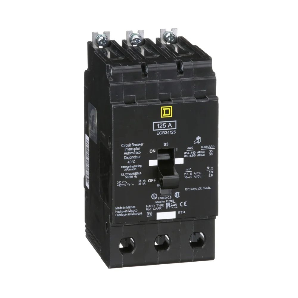 BREAKER EGB 125A 3P 35KA@480V 65KA@240V 14-2/0AWG EGB34125