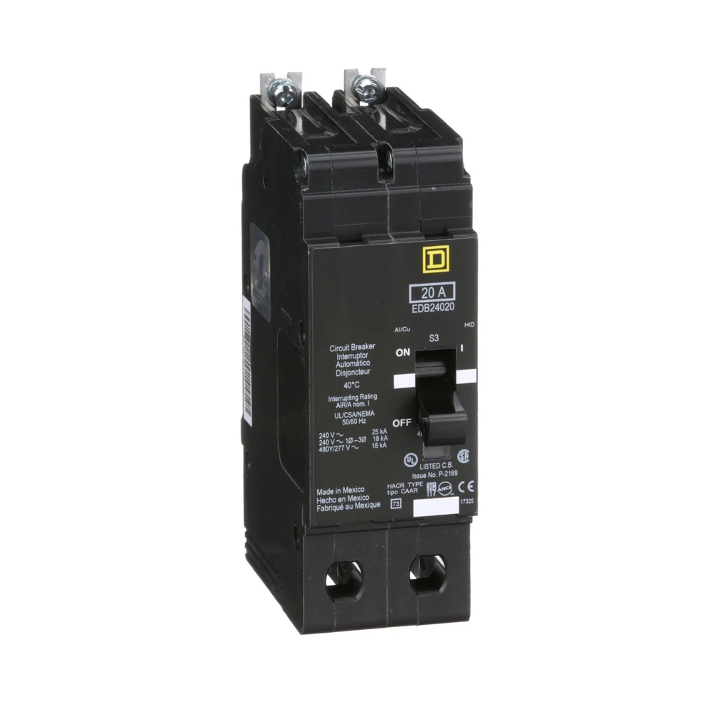 BREAKER EDB 20A 2P 18KA@480V 25KA@240V 14-6AWG EDB24020
