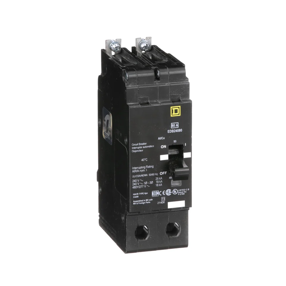 BREAKER EDB 80A 2P 18KA@480V 25KA@240V 14-2/0AWG EDB24080