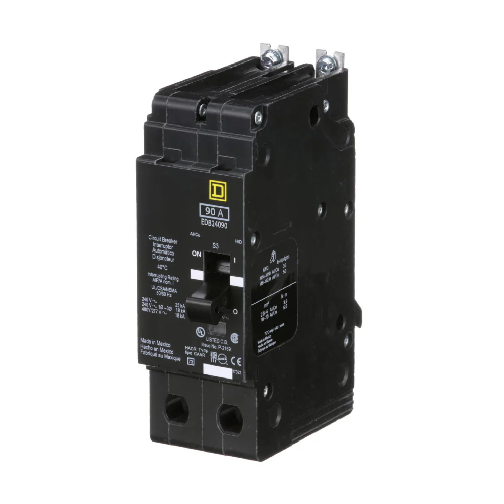 BREAKER EDB 90A 2P 18KA@480V 25KA@240V 14-2/0AWG EDB24090