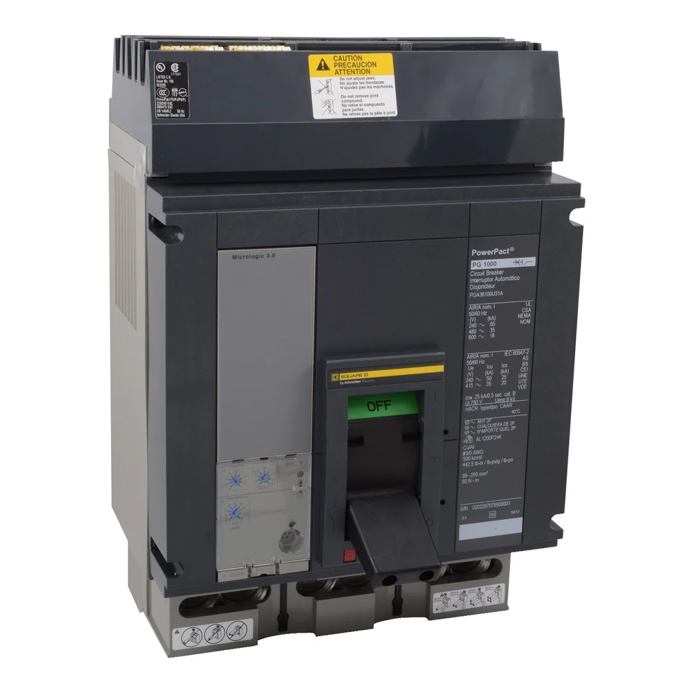 BKR IL PGA 480-1200A 3P 35KA@480V 65KA@240V 9" (4)3/0-500MCM LI 3.0 PGA36120U31A