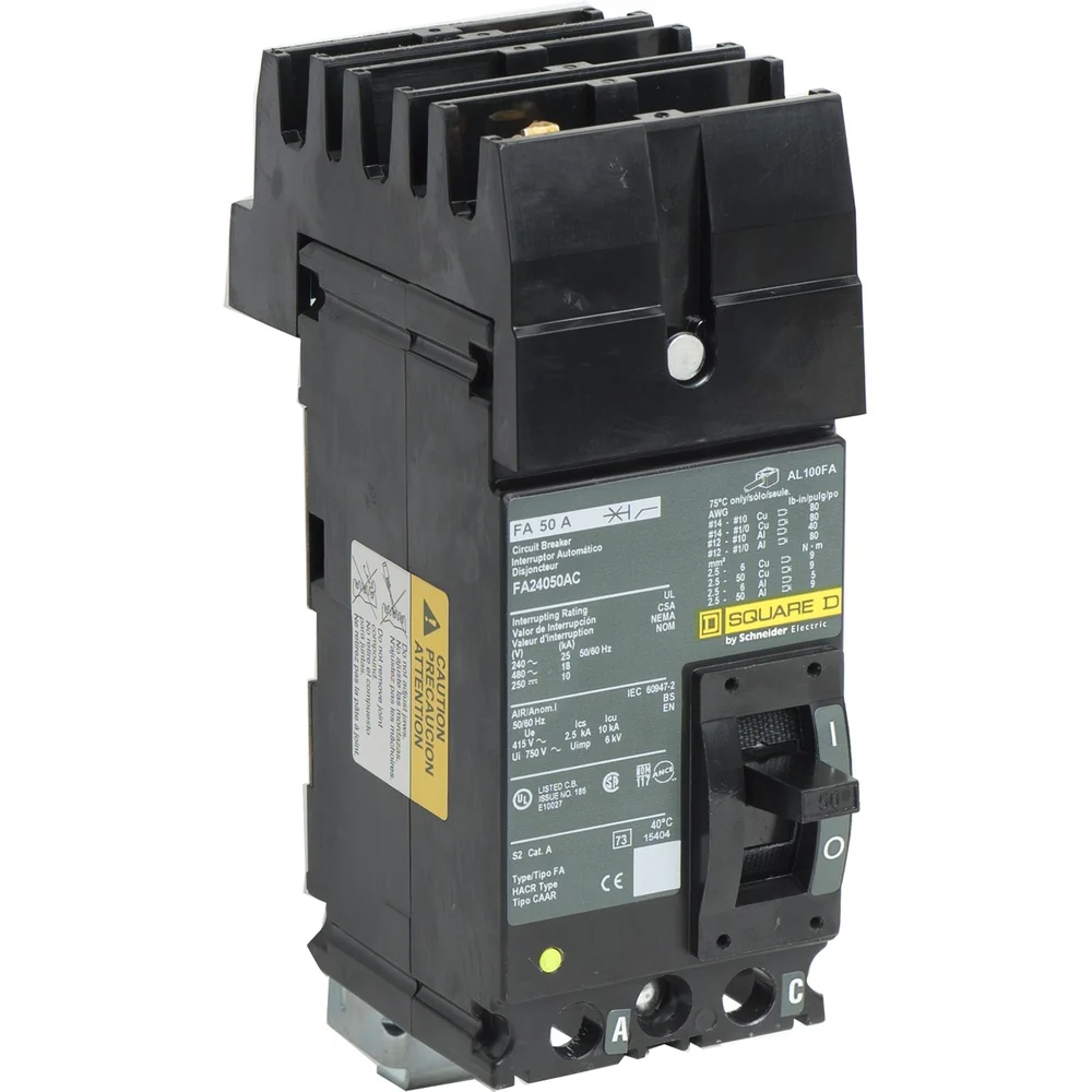 BKR IL FA 50A 2P AC 18KA@480V 25KA@240V 3" 14–1/0AWG Cu / 12–1/0AWG Al FA24050AC