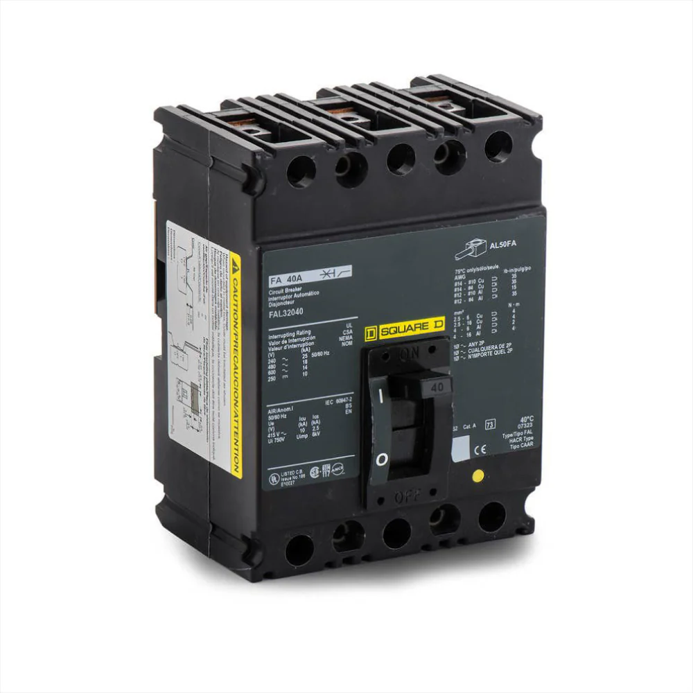 BREAKER FAL 40A 3P 18KA@480V 25KA@240V 14-1/0AWG Cu / 12-1/0AWG Al FAL32040