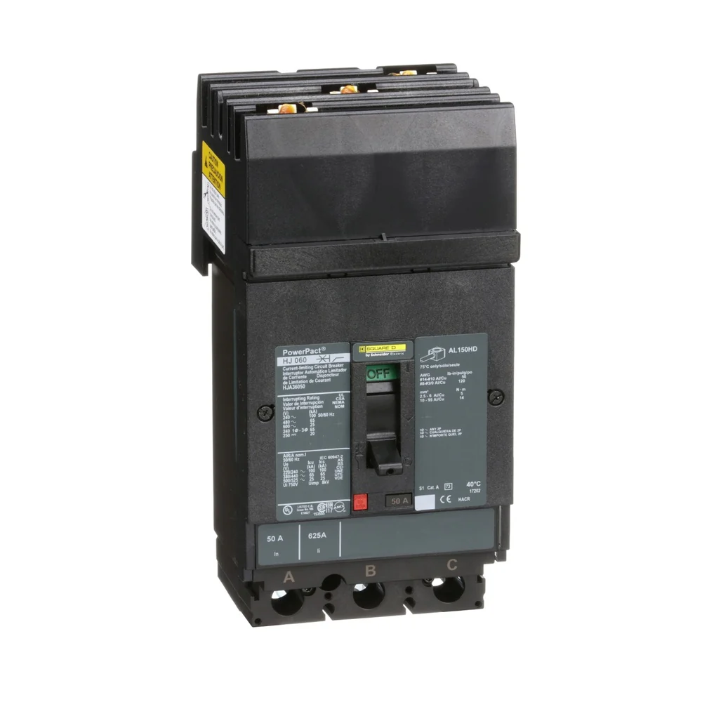 BKR IL HJA 50A 3P 65KA@480V 100KA@240V 4.5" 14-3/0AWG HJA36050