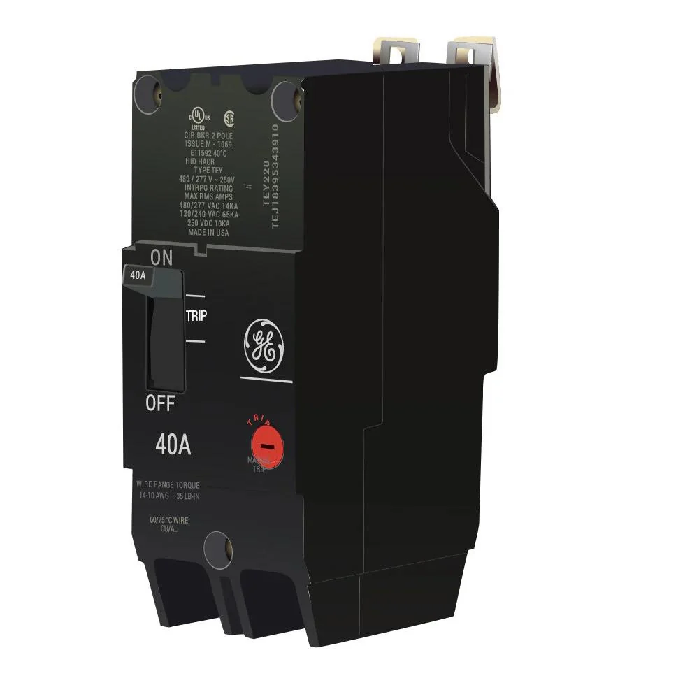 BREAKER TEY 40A 2P 480/277VAC@14KA 240VAC@65KA 120VAC@65KA TEY240