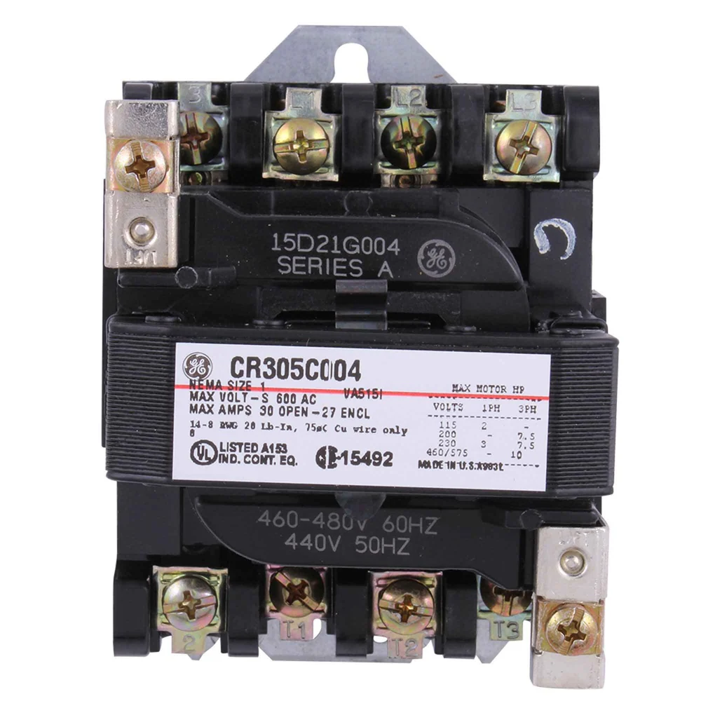 CONTACTOR 30 AMP 480V NEMA 1 G.E. CR305C004