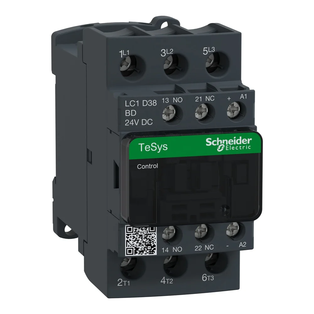 CONTACTOR AC-3 38A/AC-1 50A 24VDC (LC1D38BD)