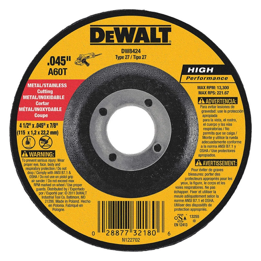 DISCO CORTE METAL 4.5 DW8424