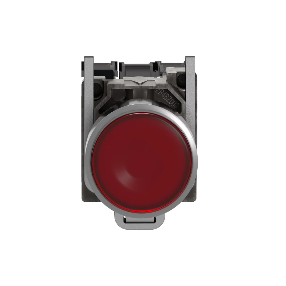 PULSADOR METALICO ROJO NA+NC CON LUZ LED 120V (XB4BW34G5)