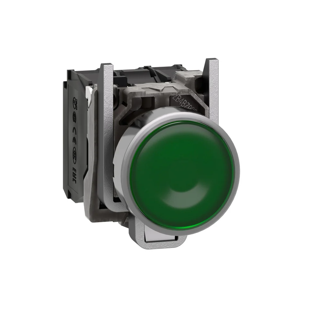 PULSADOR METALICO VERDE NA+NC CON LUZ LED 240V (XB4BW33M5)