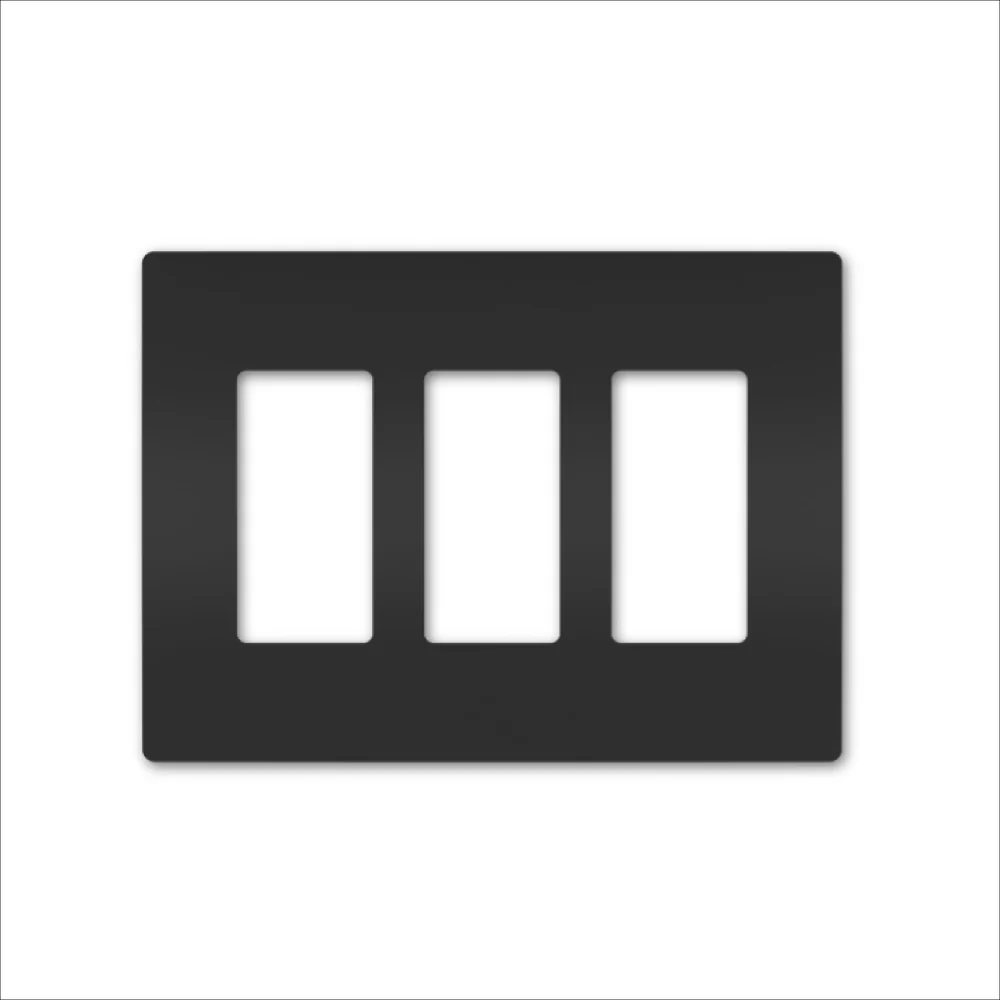 TAPA DECORA 3 GANG S/TORNILLO NEGRO RWP263BK