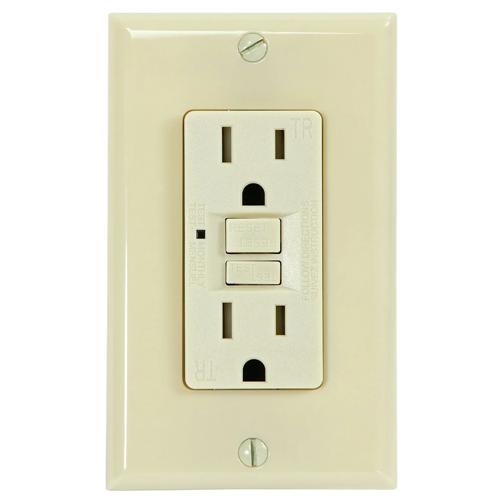 TC DBL GROUND FAULT 15A IVORY TAMPER RESISTANT