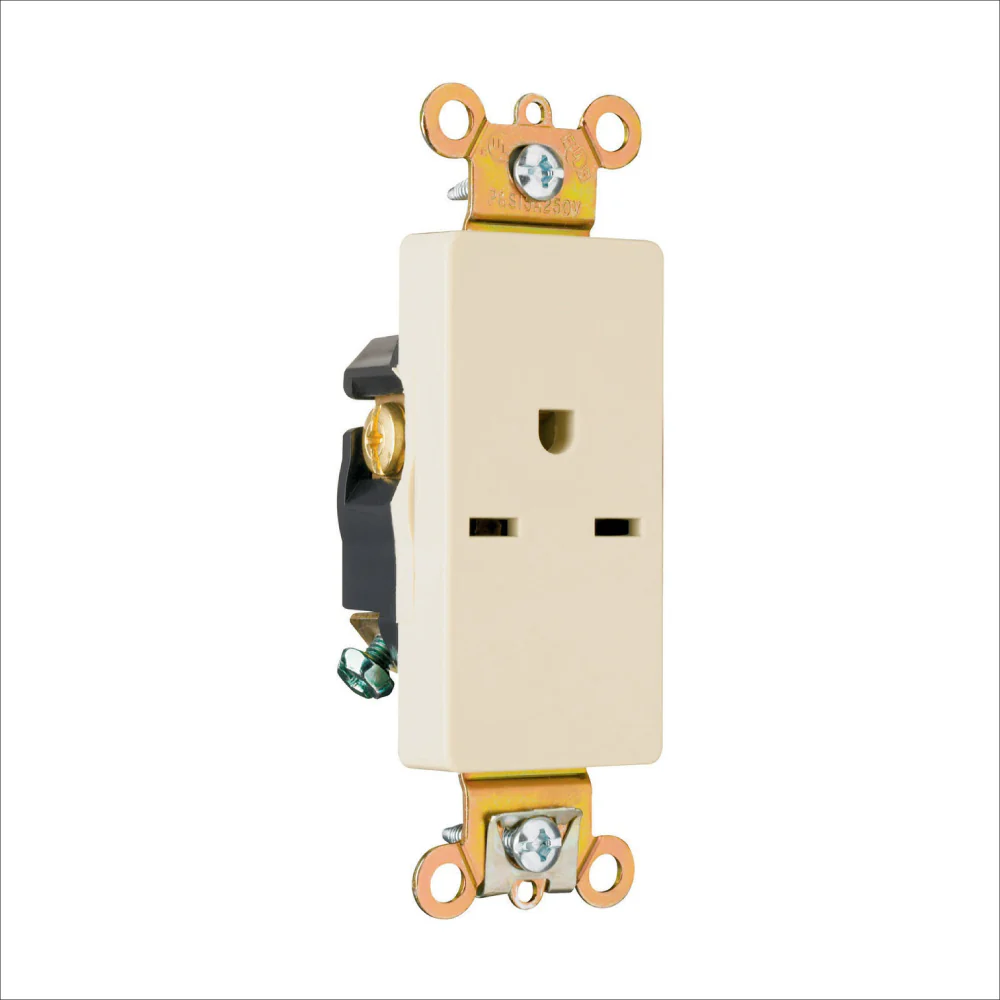 TOMA DECORA SENC. 15 AMP 220V CREMA 26661-I