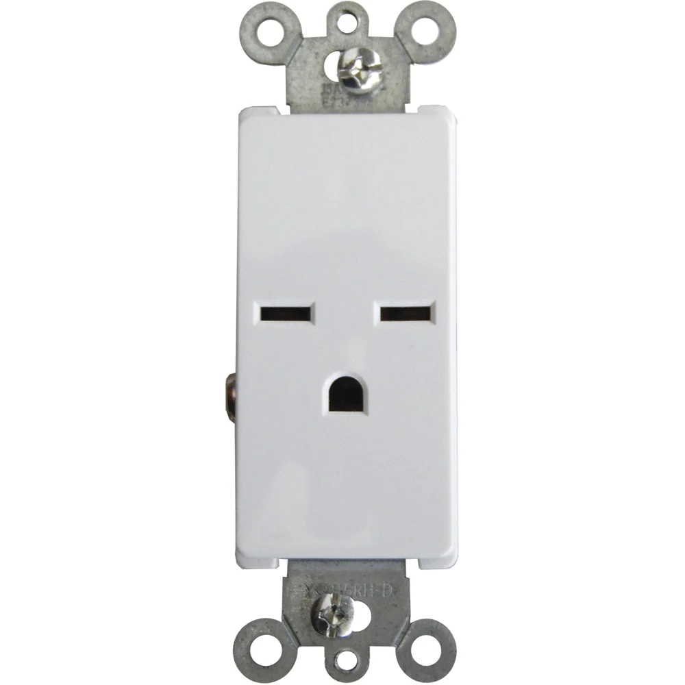 TOMA DECORA SENCILLO 15 AMP 250V BLANCO 7355W