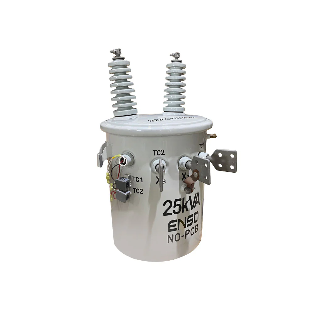 TRP , 25KVA , VP: 13.2kV (7.62 kV) , VS: 120/240V , MONTAJE: POSTE , CONVENCIONAL , MONOFASICO , NORMA: ENSA
